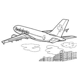 着色页: 飞机 (运输) #134821 - 免费可打印着色页