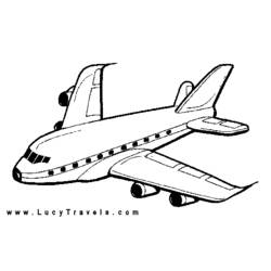 着色页: 飞机 (运输) #134822 - 免费可打印着色页