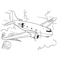 着色页: 飞机 (运输) #134865 - 免费可打印着色页
