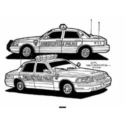 着色页: 警车 (运输) #142951 - 免费可打印着色页