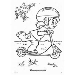 着色页: 小型摩托车 - 免费可打印的着色页