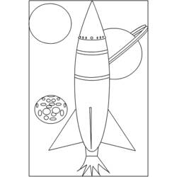 着色页: 火箭 (运输) #140057 - 免费可打印着色页