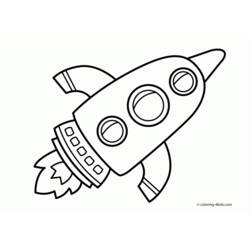 着色页: 火箭 (运输) #140071 - 免费可打印着色页