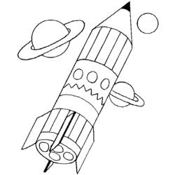 着色页: 火箭 (运输) #140075 - 免费可打印着色页