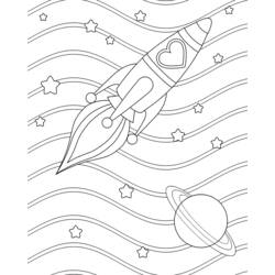 着色页: 火箭 (运输) #140094 - 免费可打印着色页