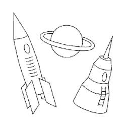 着色页: 火箭 (运输) #140106 - 免费可打印着色页