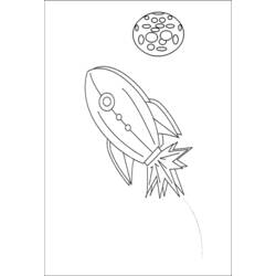 着色页: 火箭 (运输) #140116 - 免费可打印着色页