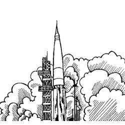 着色页: 火箭 (运输) #140151 - 免费可打印着色页