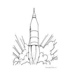 着色页: 火箭 (运输) #140159 - 免费可打印着色页