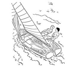 着色页: 帆船 (运输) #143549 - 免费可打印着色页