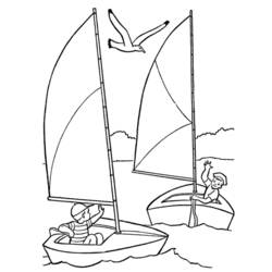 着色页: 帆船 (运输) #143559 - 免费可打印着色页