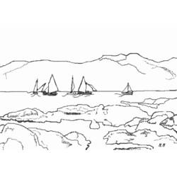 着色页: 帆船 (运输) #143560 - 免费可打印着色页