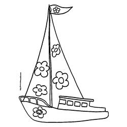 着色页: 帆船 (运输) #143561 - 免费可打印着色页