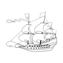 着色页: 帆船 (运输) #143565 - 免费可打印着色页