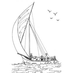 着色页: 帆船 (运输) #143566 - 免费可打印着色页