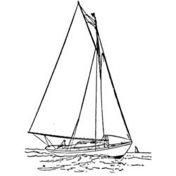 着色页: 帆船 (运输) #143572 - 免费可打印着色页