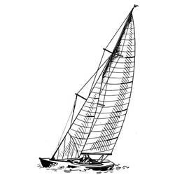 着色页: 帆船 (运输) #143573 - 免费可打印着色页