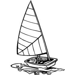着色页: 帆船 (运输) #143574 - 免费可打印着色页