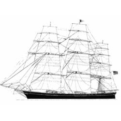 着色页: 帆船 (运输) #143575 - 免费可打印着色页