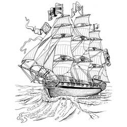 着色页: 帆船 (运输) #143577 - 免费可打印着色页