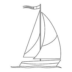 着色页: 帆船 (运输) #143578 - 免费可打印着色页