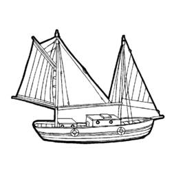 着色页: 帆船 (运输) #143585 - 免费可打印着色页
