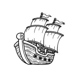 着色页: 帆船 (运输) #143590 - 免费可打印着色页