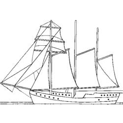 着色页: 帆船 (运输) #143594 - 免费可打印着色页