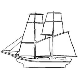 着色页: 帆船 (运输) #143595 - 免费可打印着色页