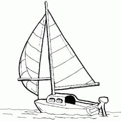 着色页: 帆船 (运输) #143602 - 免费可打印着色页