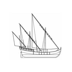着色页: 帆船 (运输) #143610 - 免费可打印着色页