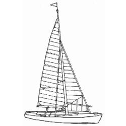 着色页: 帆船 (运输) #143612 - 免费可打印着色页