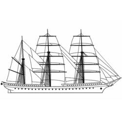 着色页: 帆船 (运输) #143617 - 免费可打印着色页