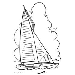 着色页: 帆船 (运输) #143623 - 免费可打印着色页