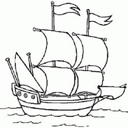 着色页: 帆船 (运输) #143631 - 免费可打印着色页
