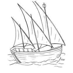 着色页: 帆船 (运输) #143634 - 免费可打印着色页