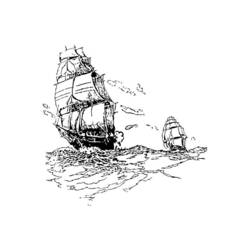 着色页: 帆船 (运输) #143636 - 免费可打印着色页