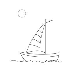 着色页: 帆船 (运输) #143702 - 免费可打印着色页