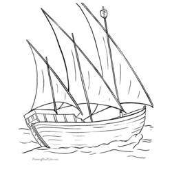 着色页: 帆船 (运输) #143735 - 免费可打印着色页
