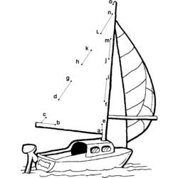 着色页: 帆船 (运输) #143742 - 免费可打印着色页