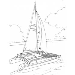 着色页: 帆船 (运输) #143748 - 免费可打印着色页