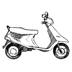 着色页: 小型摩托车 (运输) #139530 - 免费可打印着色页