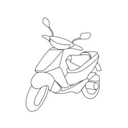 着色页: 小型摩托车 (运输) #139531 - 免费可打印着色页