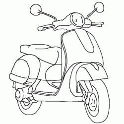 着色页: 小型摩托车 (运输) #139533 - 免费可打印着色页
