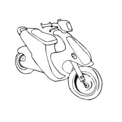 着色页: 小型摩托车 (运输) #139539 - 免费可打印着色页