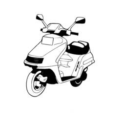 着色页: 小型摩托车 (运输) #139544 - 免费可打印着色页