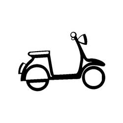 着色页: 小型摩托车 (运输) #139545 - 免费可打印着色页