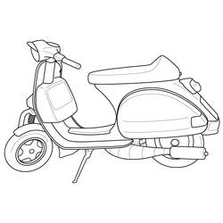 着色页: 小型摩托车 (运输) #139548 - 免费可打印着色页