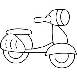 着色页: 小型摩托车 (运输) #139567 - 免费可打印着色页