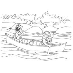 着色页: 独木舟/划艇 (运输) #142191 - 免费可打印着色页